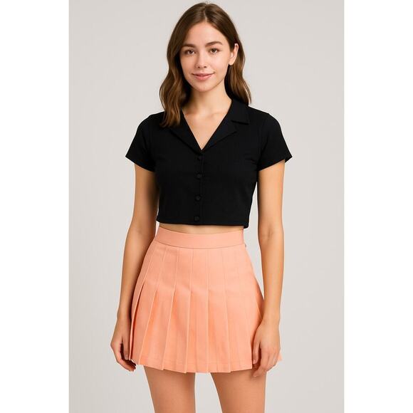 American Apparel Pink Pleated Mini Skirt Women’s XS Tennis Style New With Tags - Picture 1 of 10